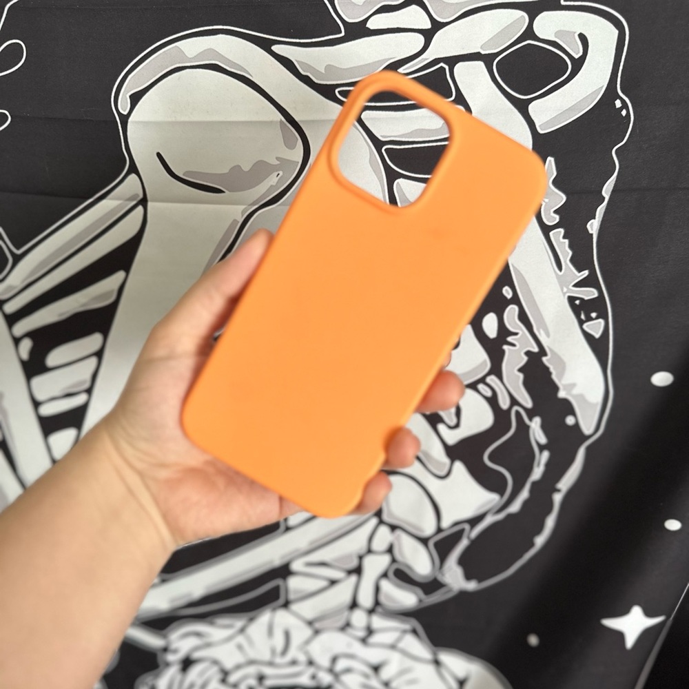 Orange Silicone Iphone 13 Pro Max Case